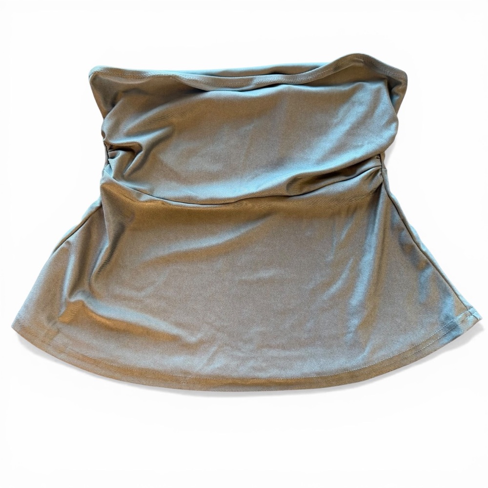 Strapless Silver Tube Top